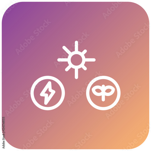 Energy Sources Icon Style