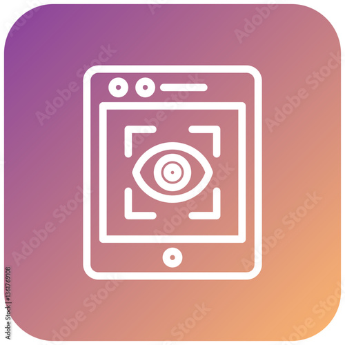 Eye Scanner Icon Style
