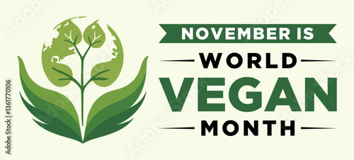 world vegan day banner illustration