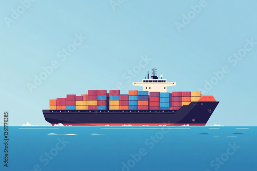 Cargo ship Sea Transport Logistic Container freight