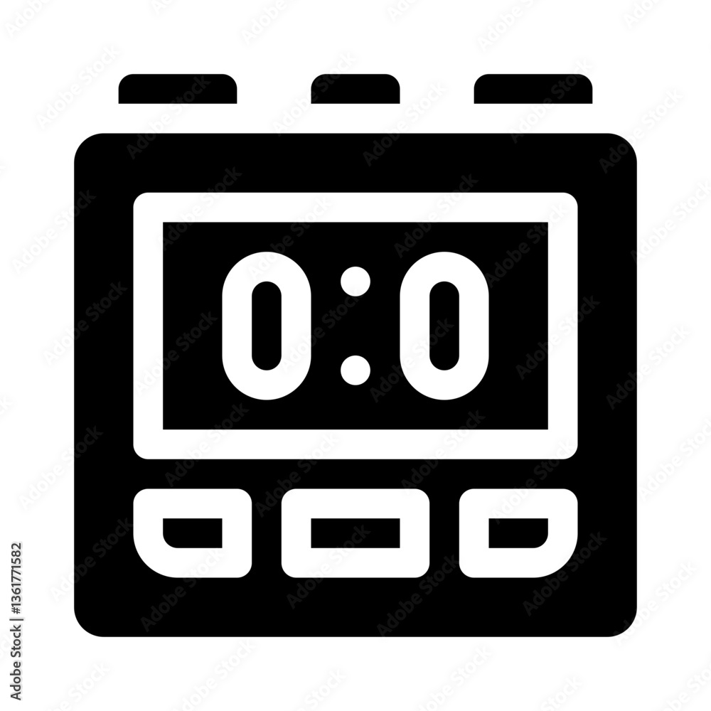 Stopwatch glyph icon Stopwatch glyph icon