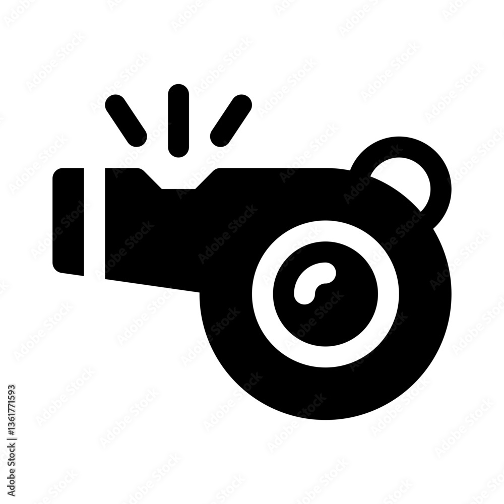 Whistle glyph icon Whistle glyph icon