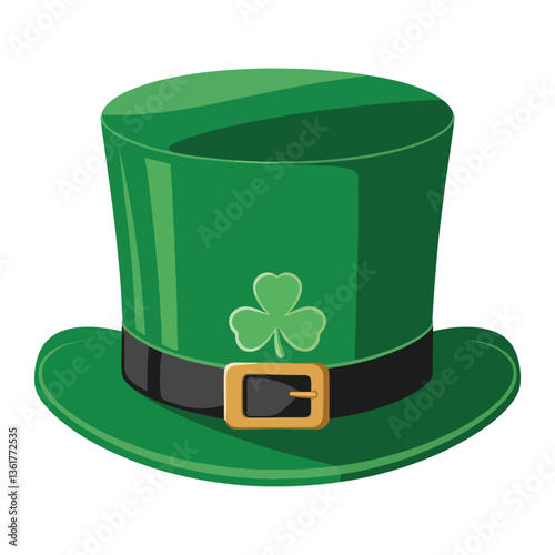 St. Patrick’s Day hat vector illustration isolated on white background