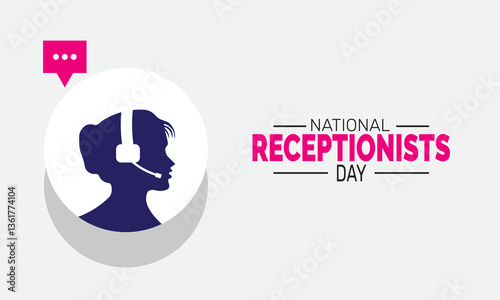 
May is National Receptionists Day. Holiday concept. perfect for  Background Template, placard, Banners, Cards, Posters design template, Classic Social Media Post with text inscription.

