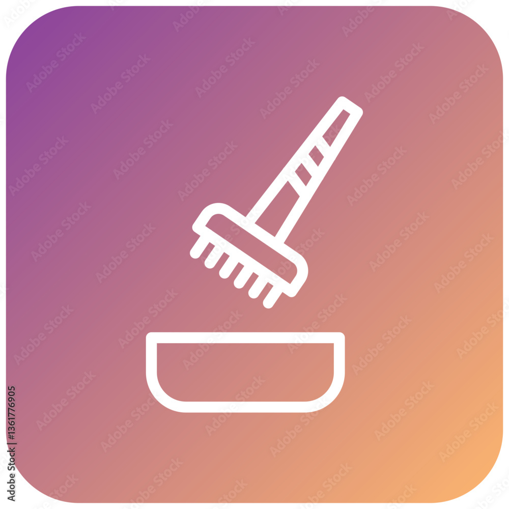 Hair Dye Brush Icon Style