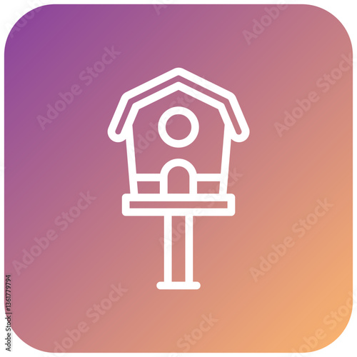 Bird House Icon Style