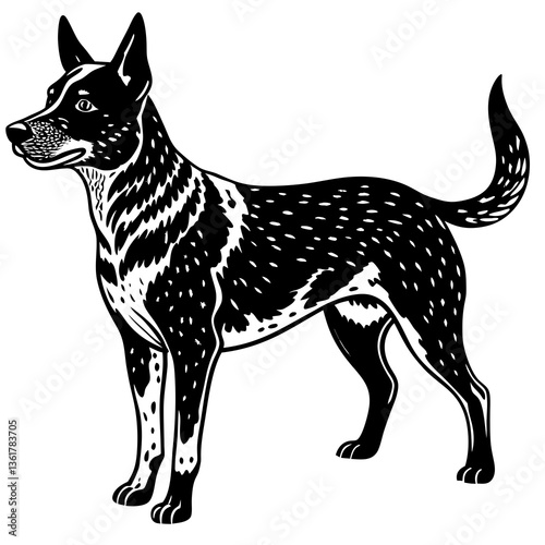 black and white dog