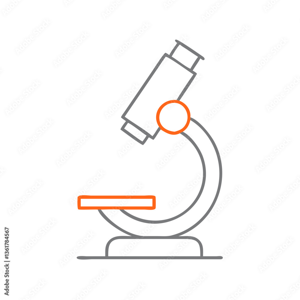 A line art illustration of a microscope, symbolizing scientific exploration and discovery, used for educational materials and research concepts in biology and lab environments. A line art illustration of a microscope, symbolizing scientific exploration and discovery, used for educational materials and research concepts in biology and lab environments.