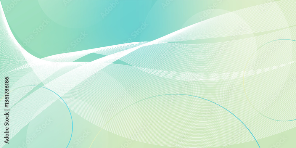 Obraz premium Abstract colorful blue and yellow geometric circle gradient illustration background with 3D look and simple pattern.