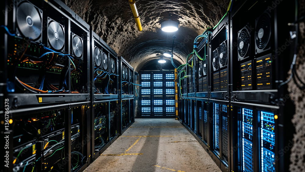Fototapeta premium server room in a data center