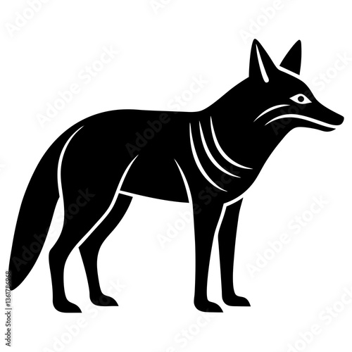 vector illustration of a coyote