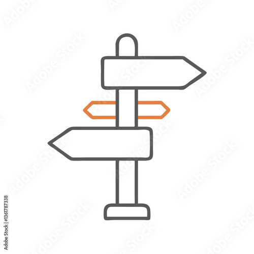 A conceptual illustration of a direction signpost with multiple arrows, symbolizing choices and guidance in life, a metaphor for decision-making, travel, and exploring new paths.