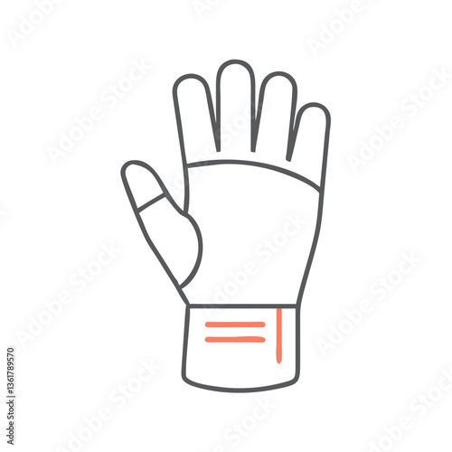A protective work glove with a sleek design against a minimalistic background, representing safety and comfort in industrial and manual labor settings, essential for hand protection.
