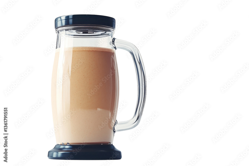 A Creamy, Layered Latte Artfully Displayed In A Sleek Glass Mug With A Dark Base, Ready For A Comforting Morning Isolated on Transparent Background A Creamy, Layered Latte Artfully Displayed In A Sleek Glass Mug With A Dark Base, Ready For A Comforting Morning Isolated on Transparent Background