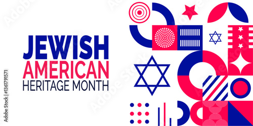 May is Jewish American Heritage Month. Holiday concept. suitable for placard, Background Template, Greeting Card, Poster design, with text inscription, Classic Social Media Post. Vector illustration
