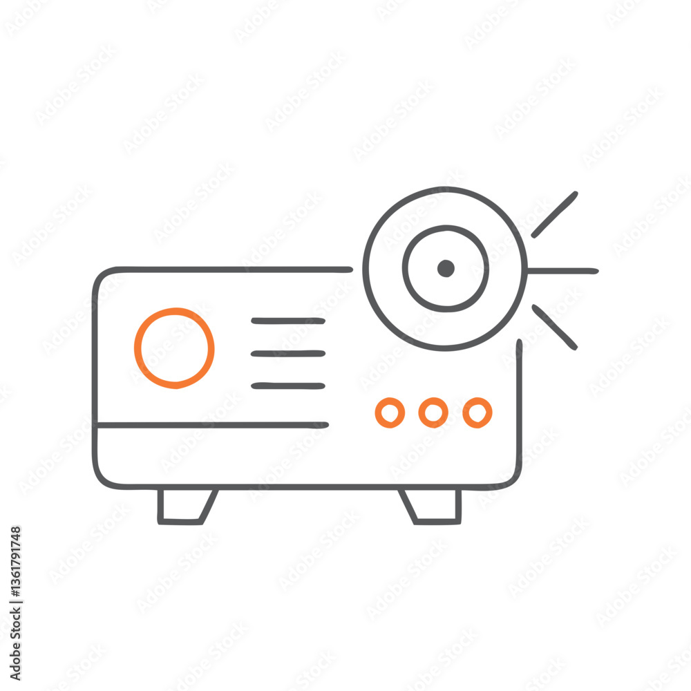 Fototapeta premium A modern projector delivering vibrant presentations in a professional setting, showcasing technology for effective communication, used in meetings and educational environments.