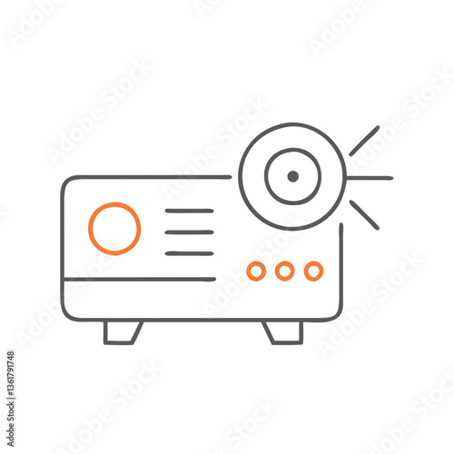 A modern projector delivering vibrant presentations in a professional setting, showcasing technology for effective communication, used in meetings and educational environments.