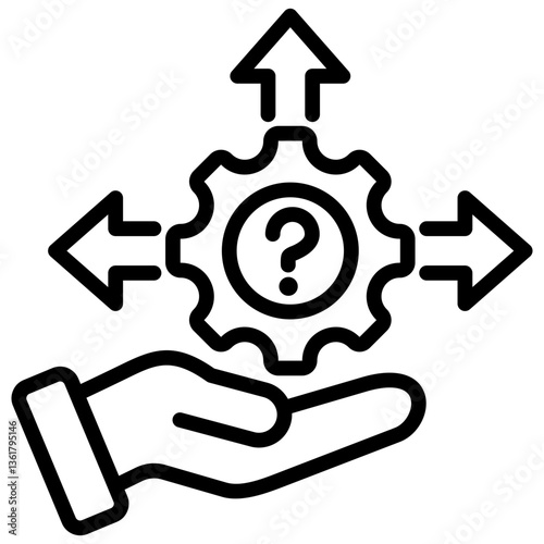 Decision Making Support Icon Lineal Syle