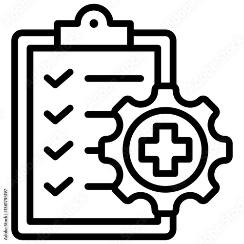 Health And Safety Compliance Icon Lineal Syle