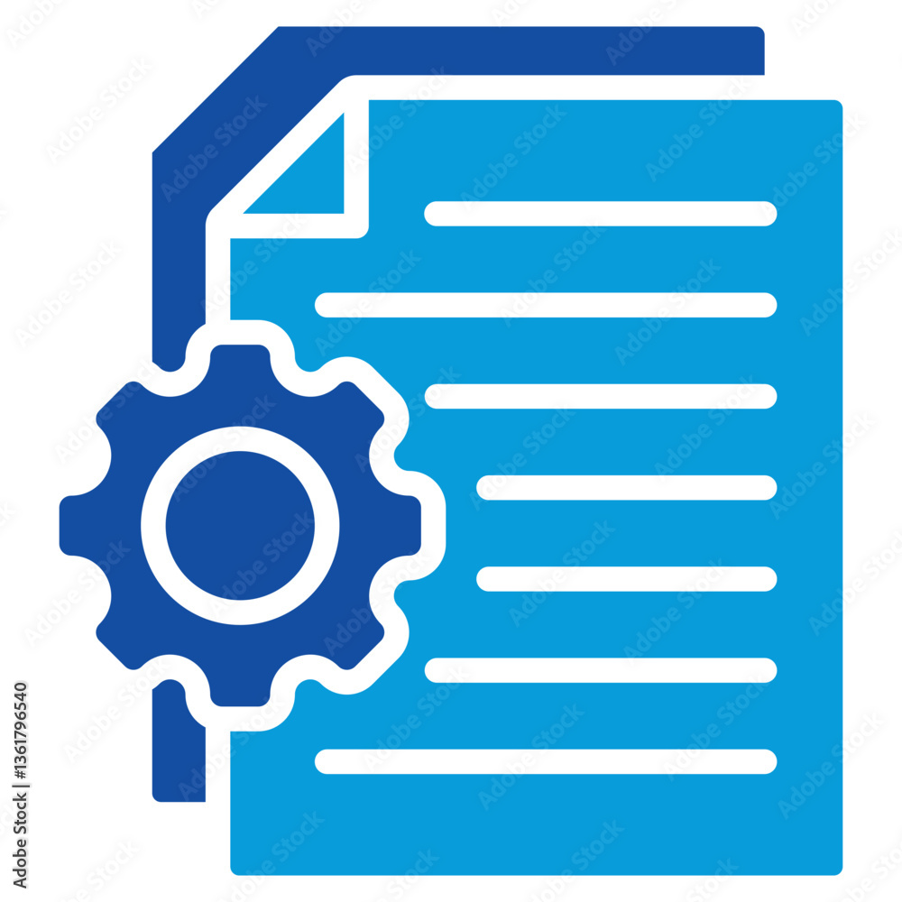 Document Management Icon Dual Tone Color Style Document Management Icon Dual Tone Color Style