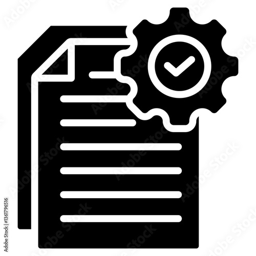 Documentation Compliance Icon Black Style