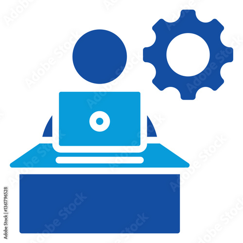 Office Management Icon Dual Tone Color Style