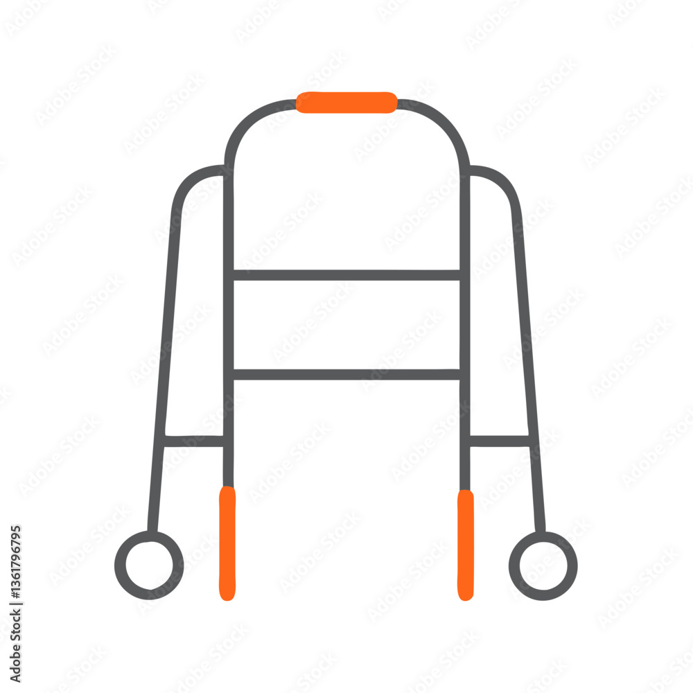A modern, wheelchair assistance walker designed for mobility support, emphasizing independence and rehabilitation for elderly individuals or those with mobility challenges. A modern, wheelchair assistance walker designed for mobility support, emphasizing independence and rehabilitation for elderly individuals or those with mobility challenges.