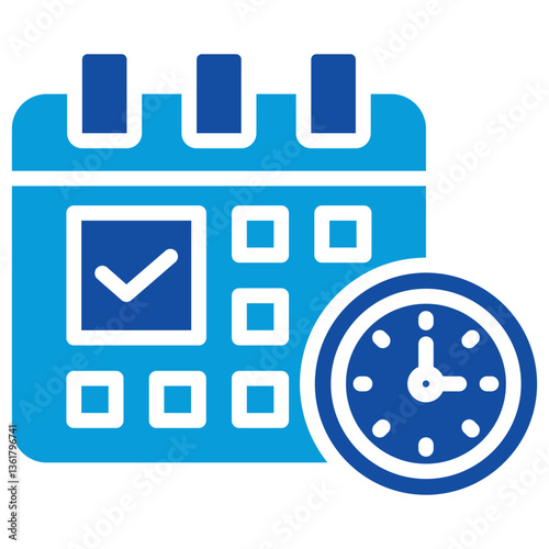 Scheduling Icon Dual Tone Color Style