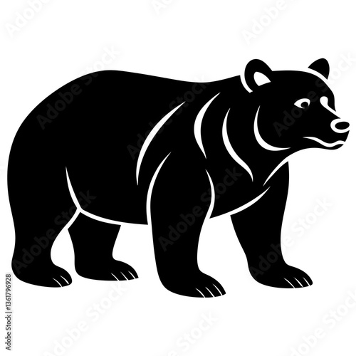 grizzly bear vector illustration