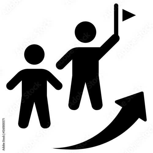 Development Leadership Icon Black Style