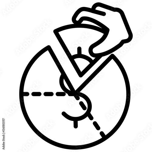 Financial Portfolio Return Icon Lineal Syle