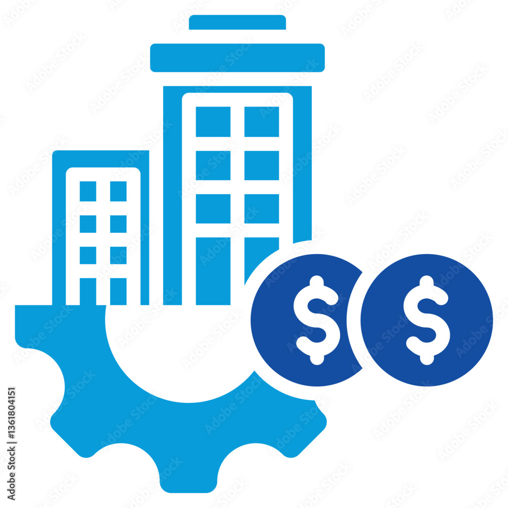 Enterprise Earning Icon Dual Tone Color Style Enterprise Earning Icon Dual Tone Color Style