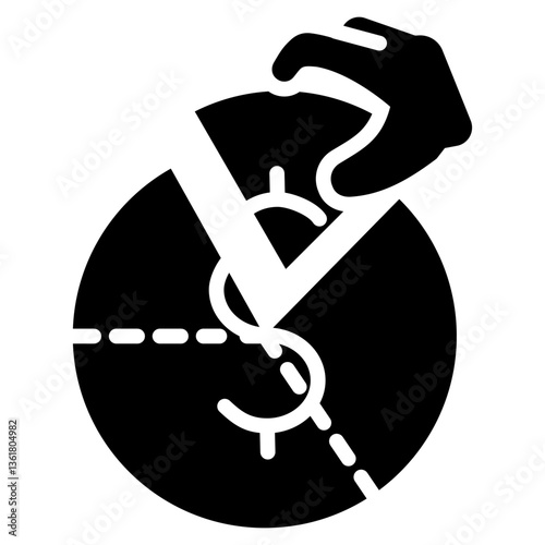 Financial Portfolio Return Icon Black Style