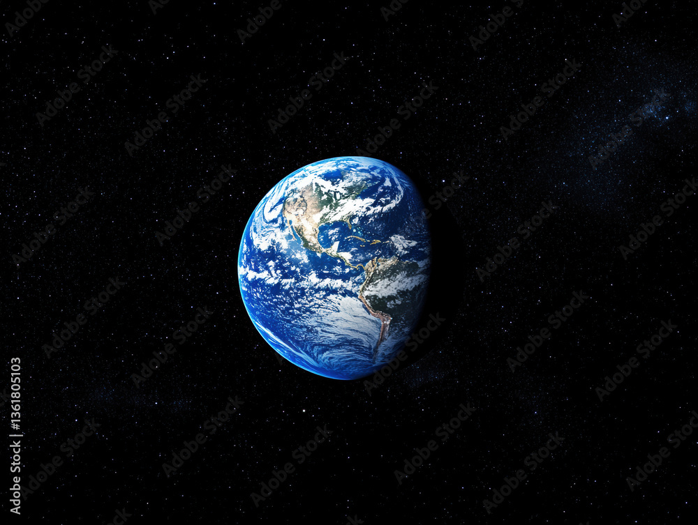 Obraz premium Bright view of Earth from space captured in high detail