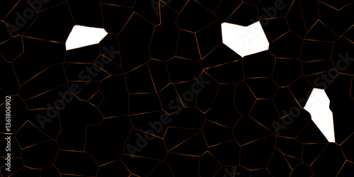 Construction Crack Vector Background with Isolated Effect on White Stone Surface

