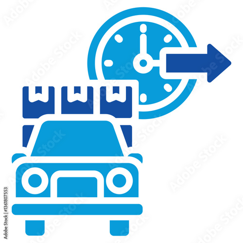 Order Lead Time Icon Dual Tone Color Style