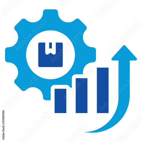 Lean Manufacturing Icon Dual Tone Color Style