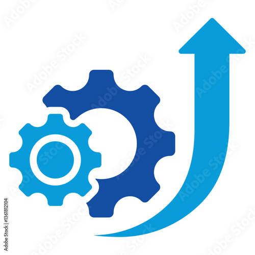 Process Improvement Icon Dual Tone Color Style