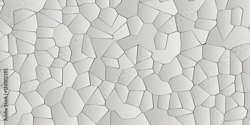 Abstract Fracture Illustration with Rough Stone and Black Cement Pattern Design

