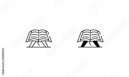 Quran icons set vector stock illustration