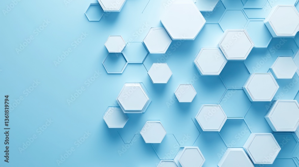 Abstract light blue hexagonal pattern background Abstract light blue hexagonal pattern background