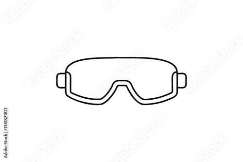 Protective welding goggles icon vector on white background