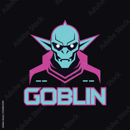 Goblin mascot logo vector illustration  design White Background
