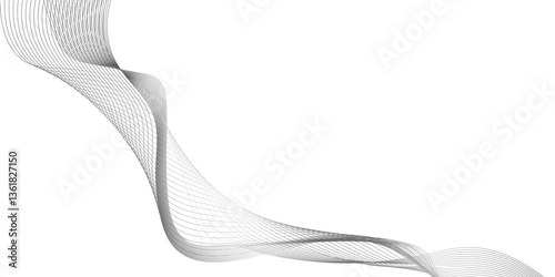 Vector illustration of smooth dotted halftone wave blend lines, white smooth element swoosh speed wave, abstract liquid shapes wave effect dotted gradient texture waves isolated vector symbols set,