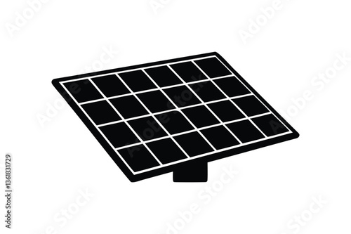 Solar energy panel on white background