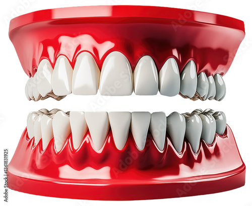 PNG Red wind-up toy teeth