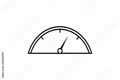 Speedometer Icon vector on white background