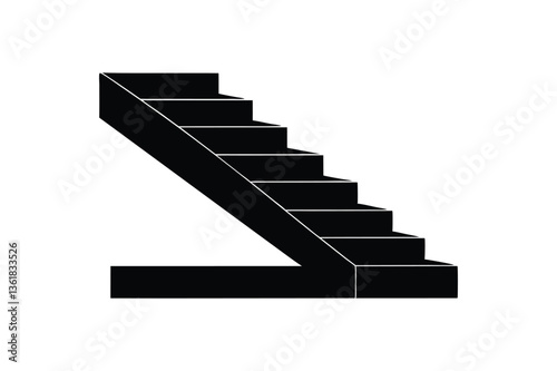 Stairs icon on white background