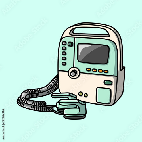 Defibrillator machine for emergency cases in hospitals