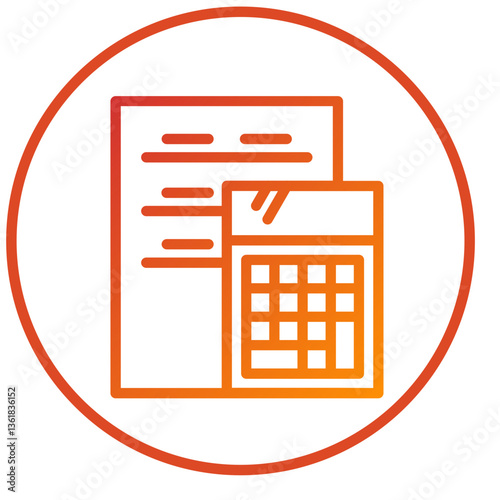Vector Design Calculating Icon Style